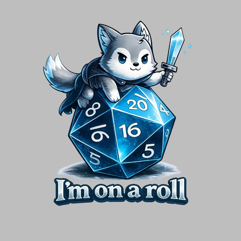I'm on a Roll – Role-Playing Game Dice Wolf