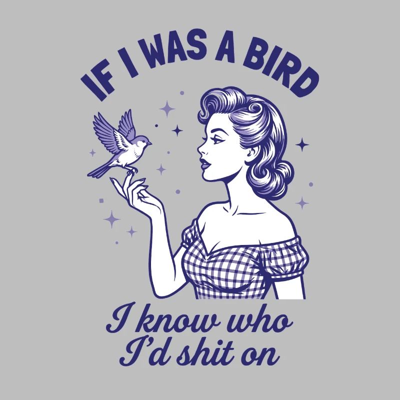 Echte Rache Vogel Retro Statement