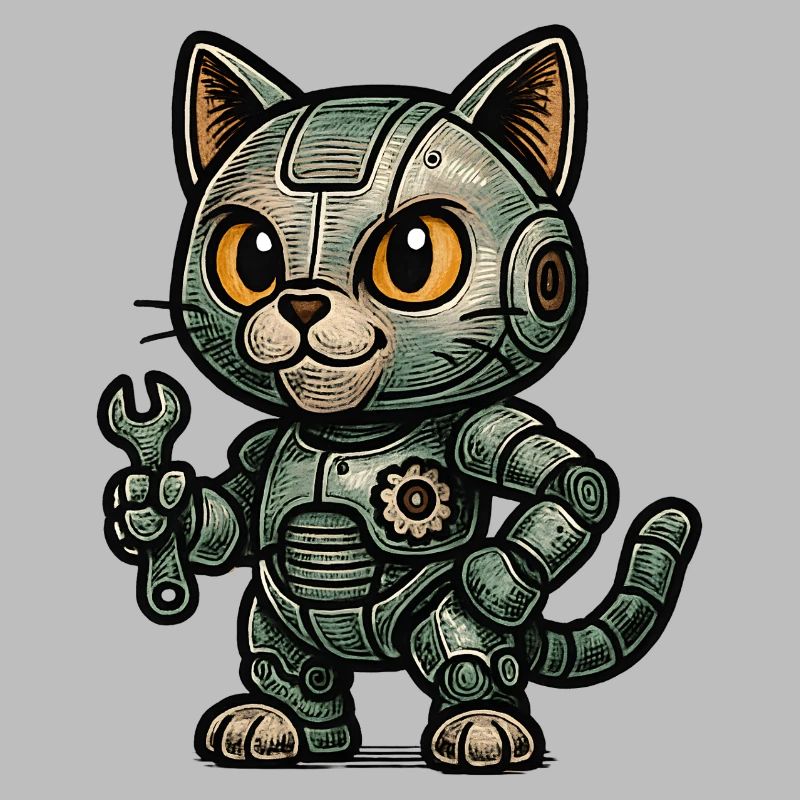Retro RoboCat with Tools