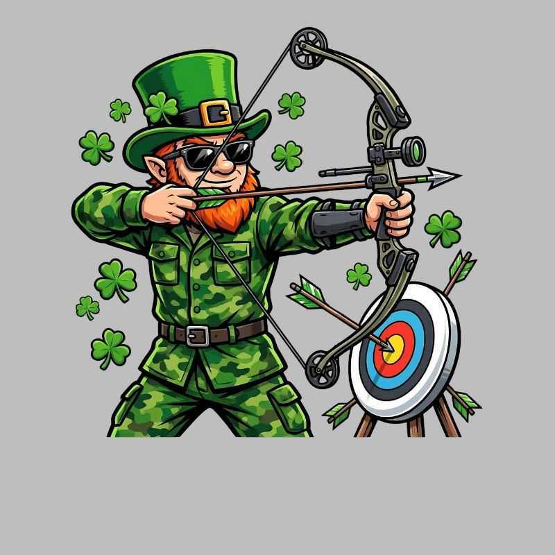St. Patricks Day Bogenschießen Leprechaun Bogenjäger