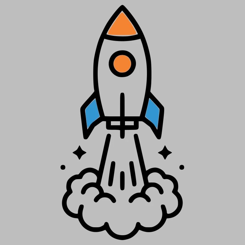 Rocket Launch Space Comic
