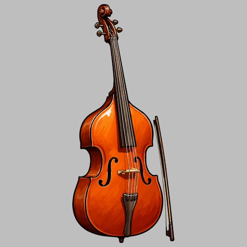 Violin in warm red patterns