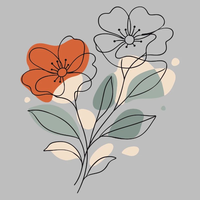 Abstract Floral Pattern Illustration