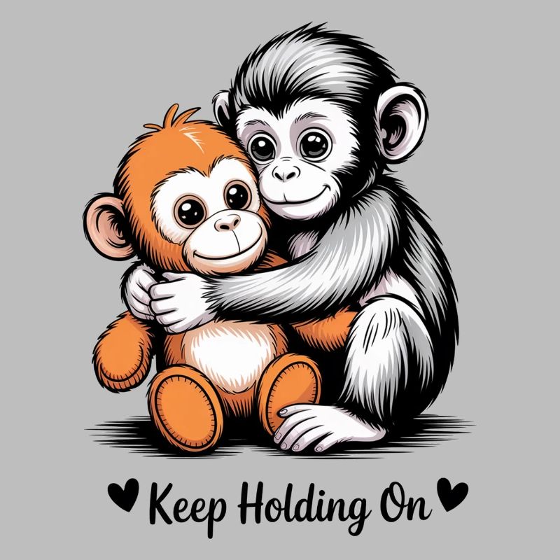Keep Holding On Monkey Hug