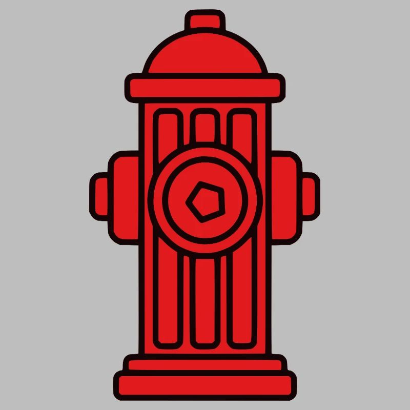 Classic Bold Red Fire Hydrant