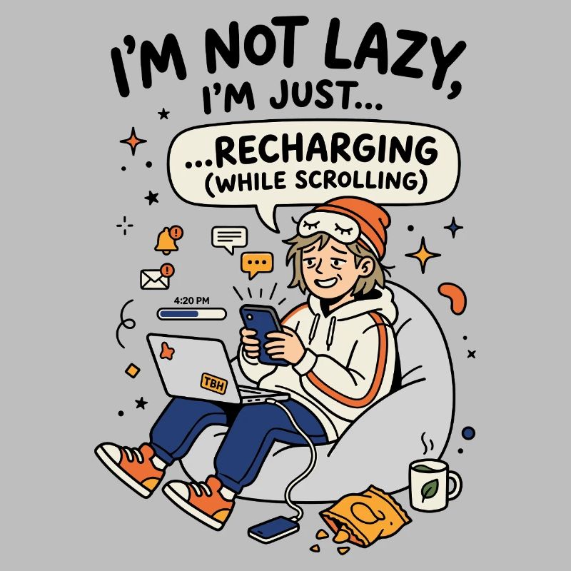 Recharging while scrolling Gen Z