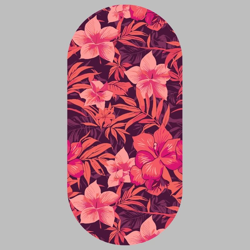 Hibiscus Night Tropical Pattern