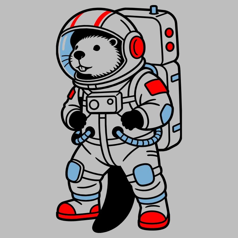 Beaver en combinaison spatiale