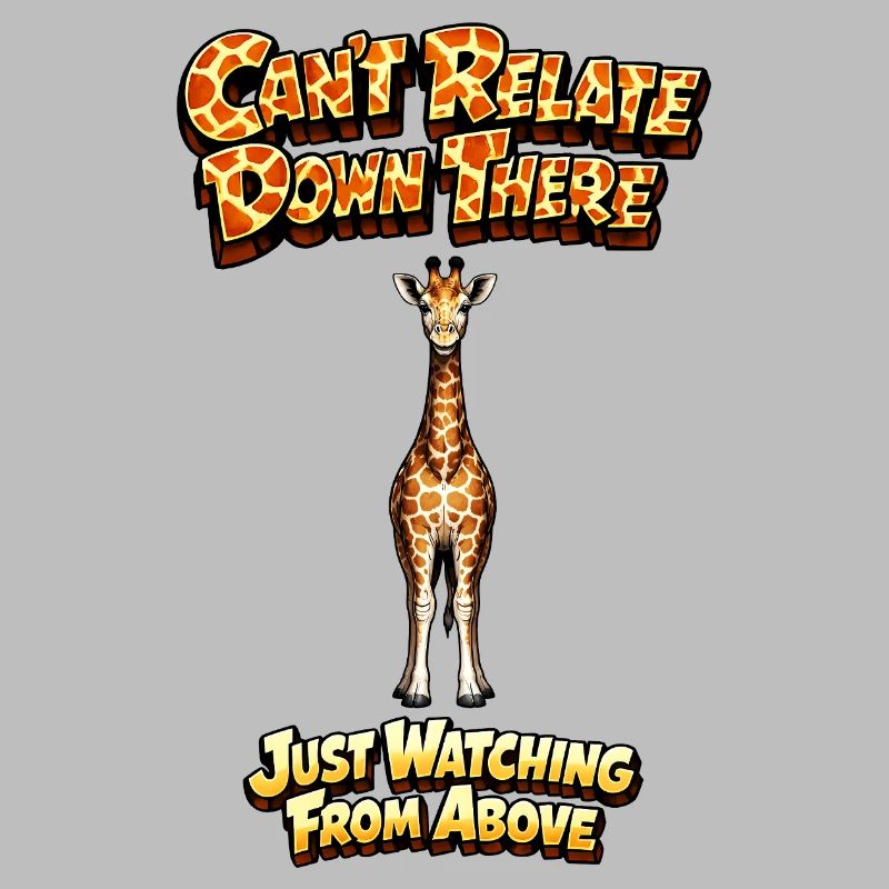 Giraffe über Meme Tee