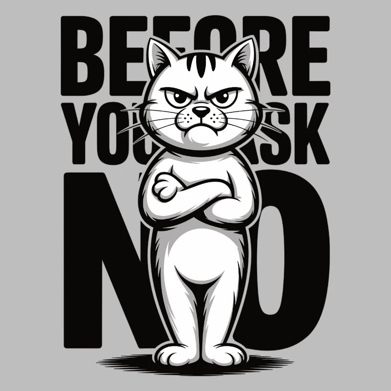 Grumpy Katze No Statement Humor Katzen