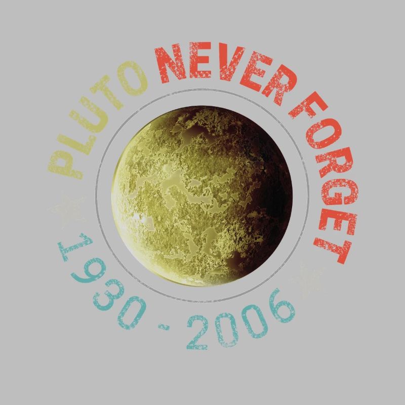 Pluto Never Forget 1930-2006 Retro Planet Design