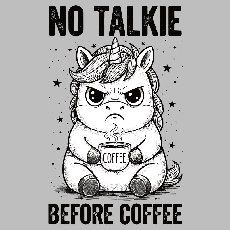 Pas de conversation devant une licorne amoureuse du café