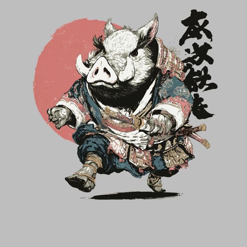 Eber-Samurai in Ukiyo-Rüstung