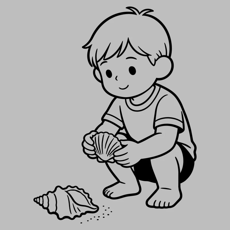 Enfant de plage mignon