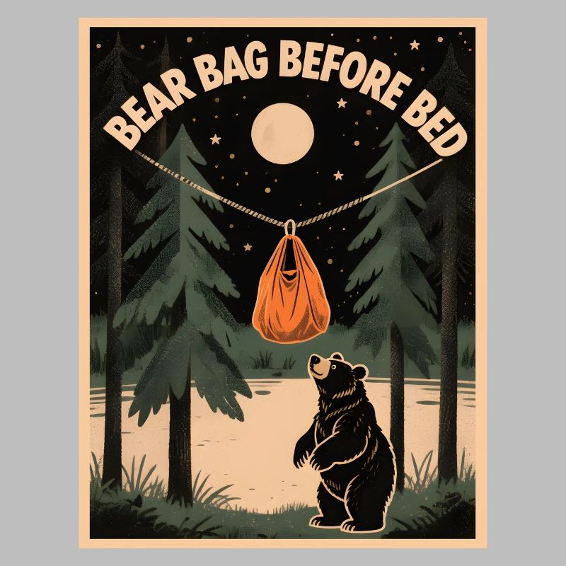 Bear bag before sleeping | Camping