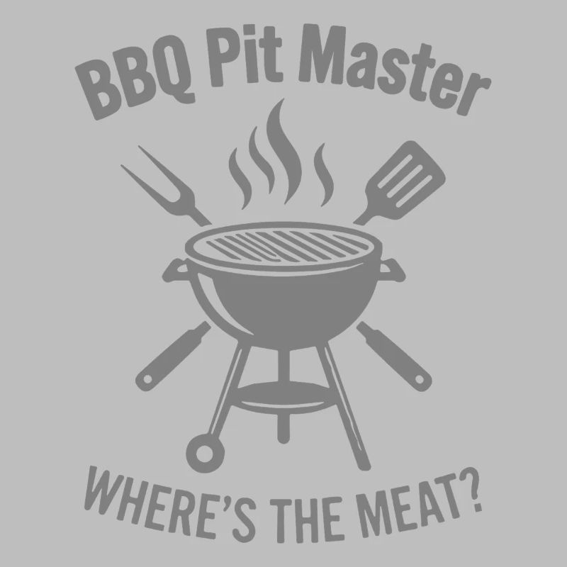 BBQ PIT MASTER WHERE'S THE MEAT Grill Graphic