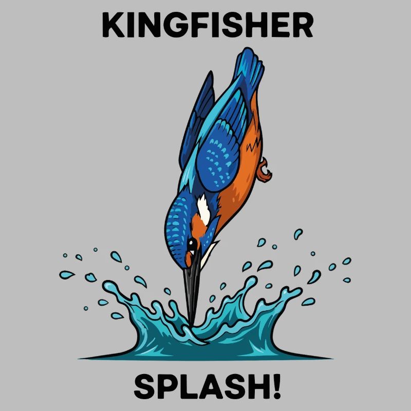 Martin-pêcheur Splash Kingfisher Rivière