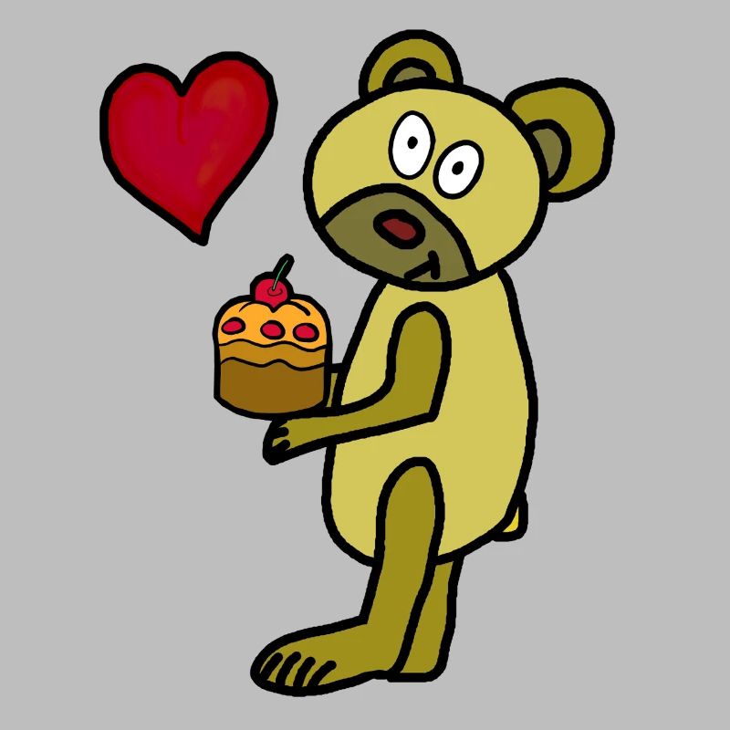 Teddy Muffin Herz Geburtstag Muttertag Kuchen
