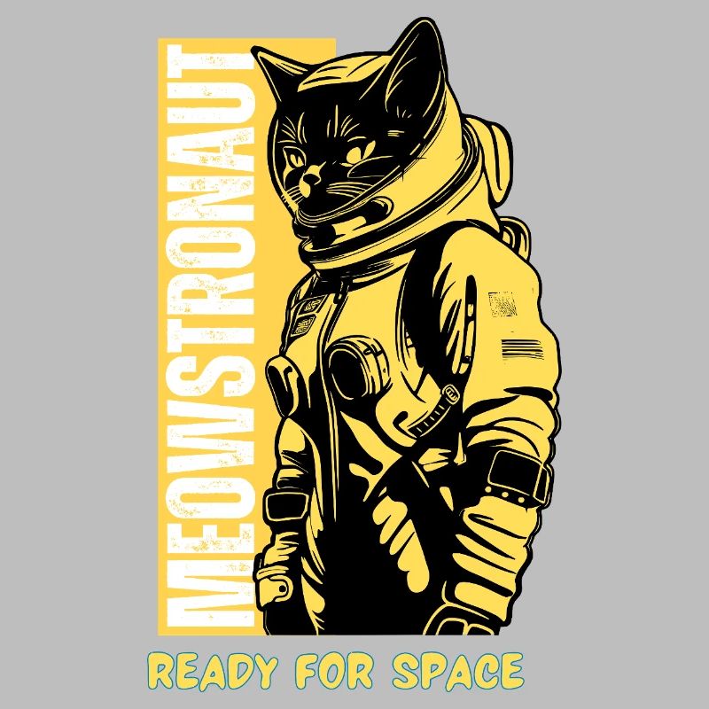 Chat astronaute prêt pour l'espace