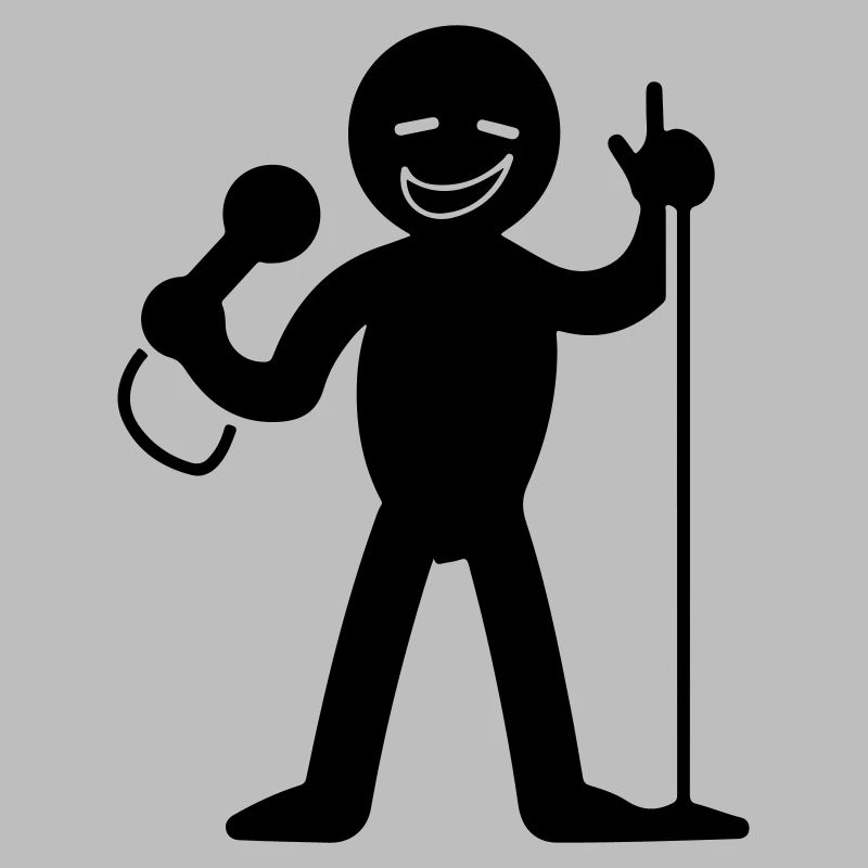 Sänger mit Mikrofon