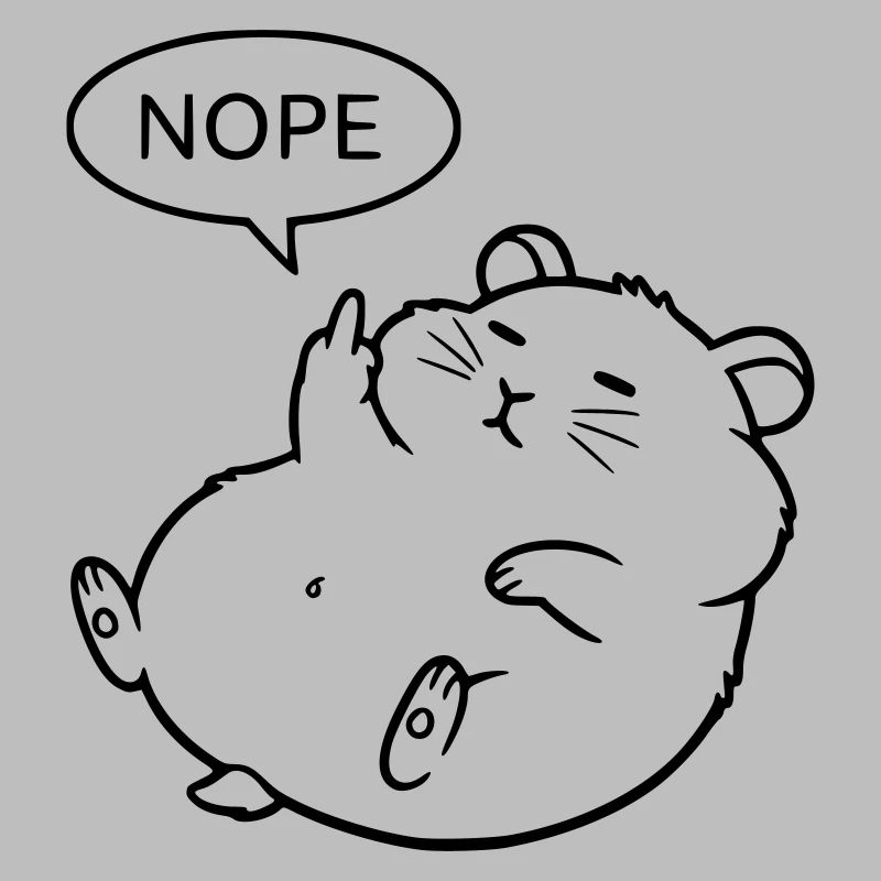 Nope Hamster | Funny Middle Finger Statement