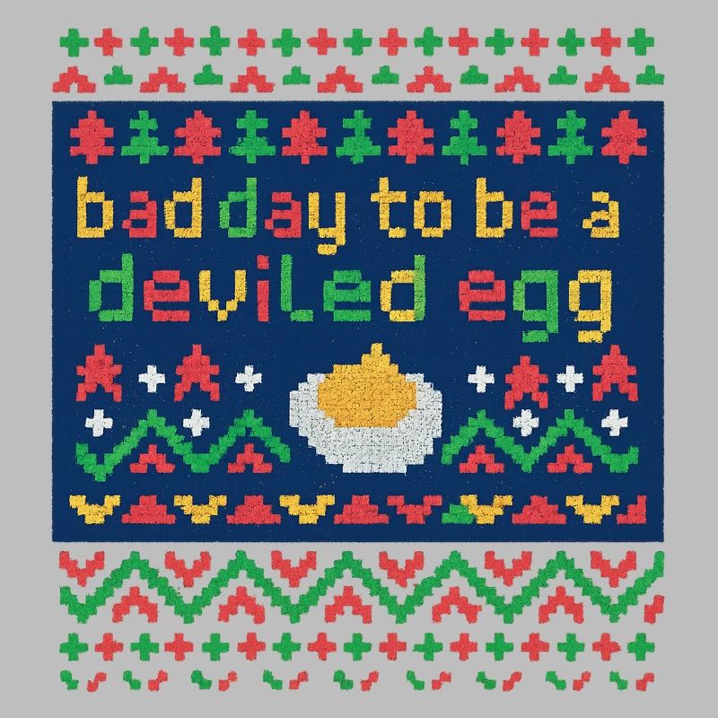 Deviled Egg Pixel Pun, Xmas Food lover