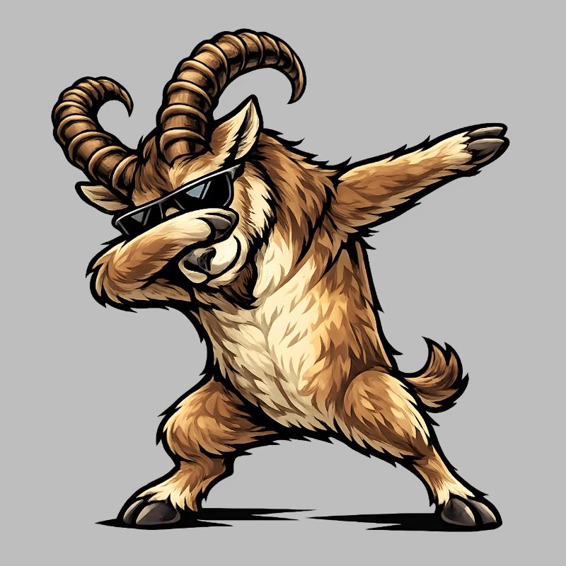 Dabbing Steinbock