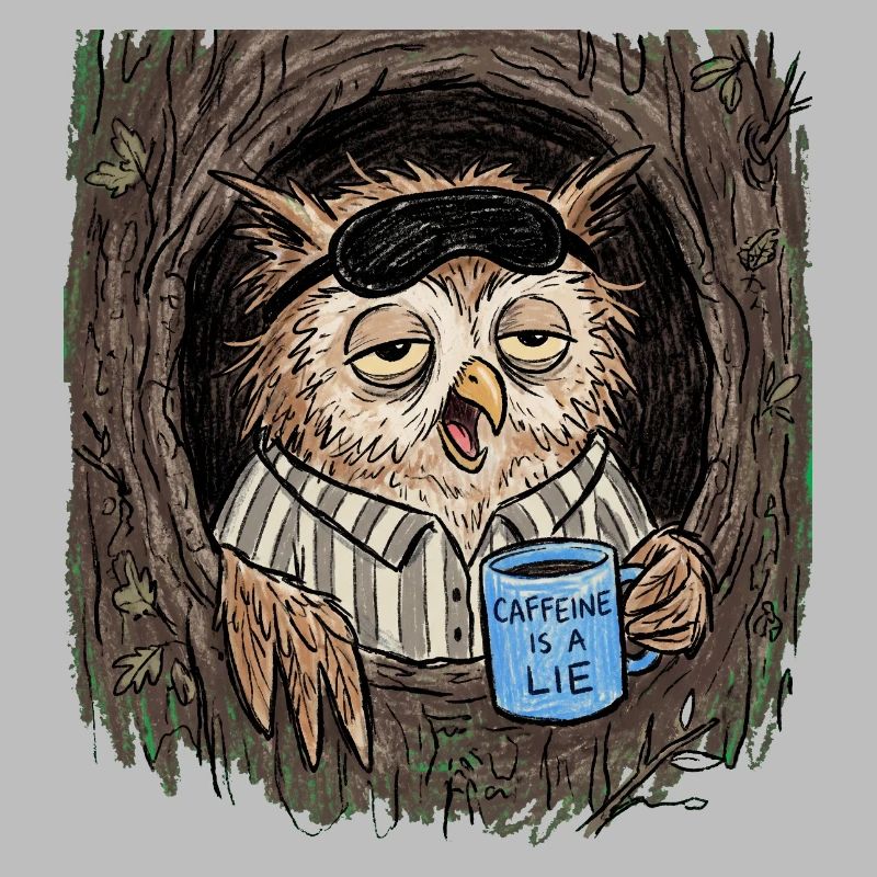 Caffeine is a Lie Eule Kaffee
