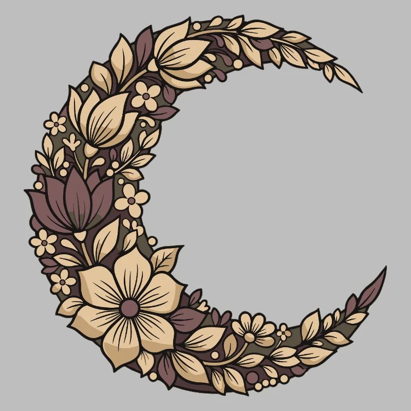 Flower Crescent Wreath