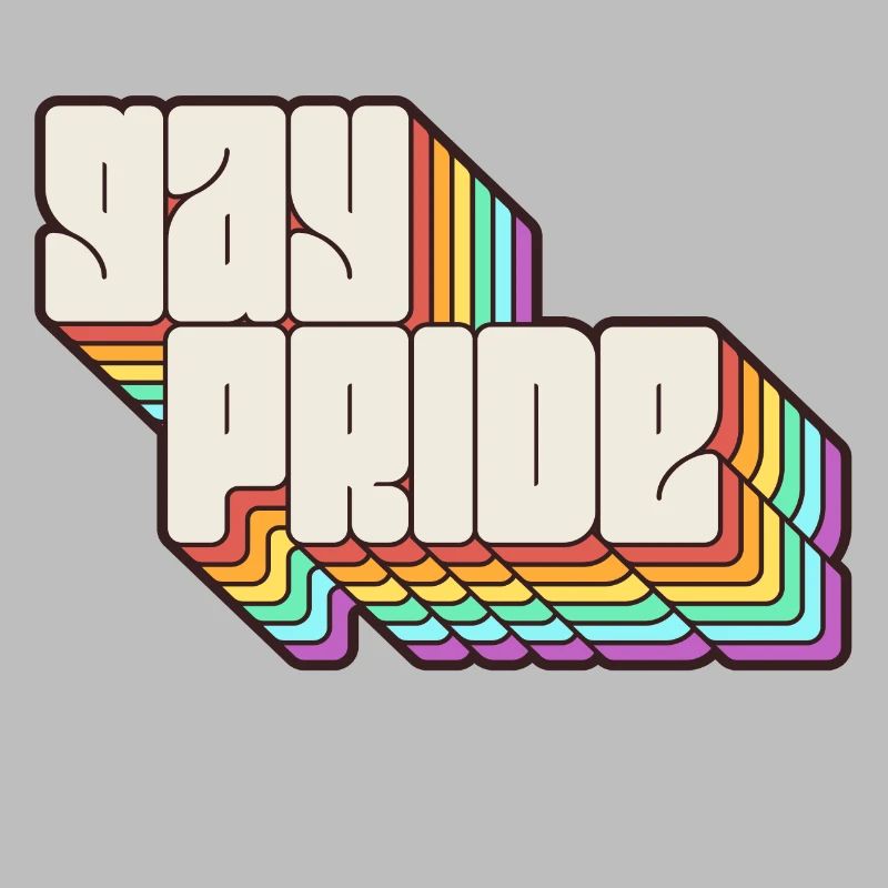 Gay Pride Rainbow Shadow Statement
