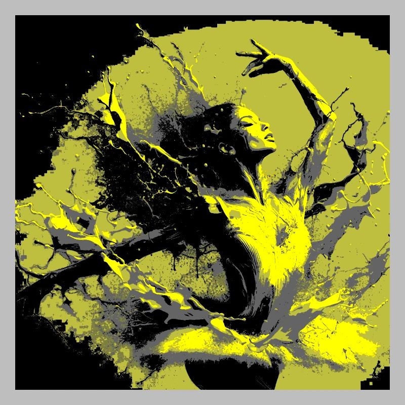 Danse Éclatante de Couleurs Néo-Expressionniste