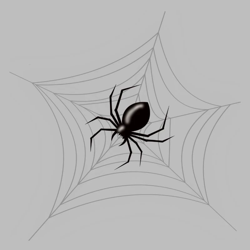 Scary Halloween Spider in its Web
