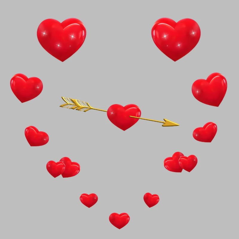 Conception de coeur aimant avec flèche