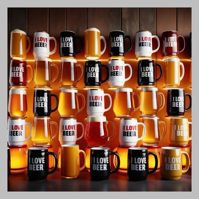 I Love Beer Mug Pattern