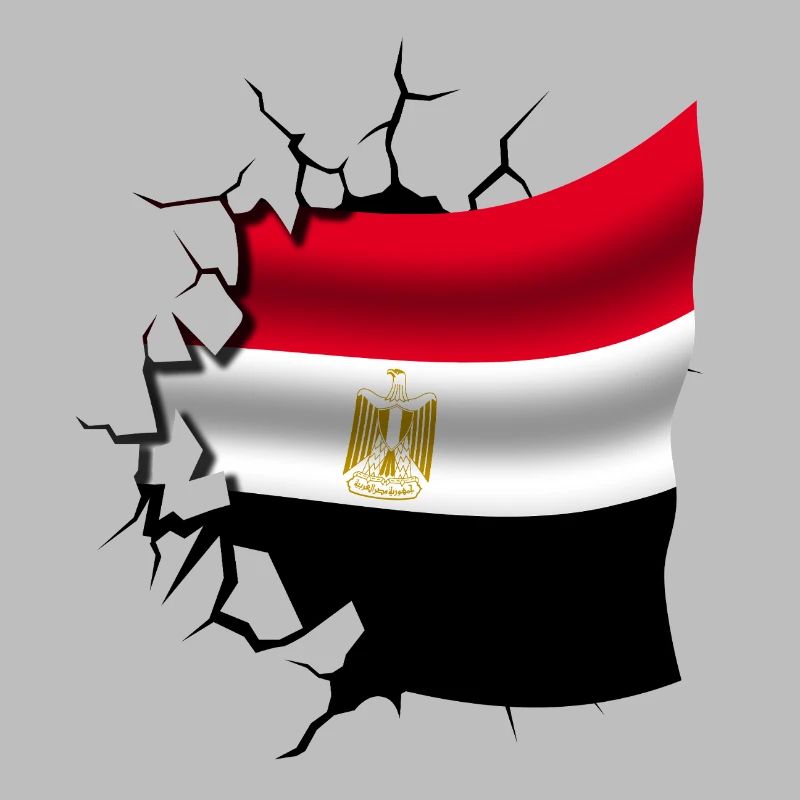 Drapeau de l’Égypte - Égypte - Drapeau Broken Design