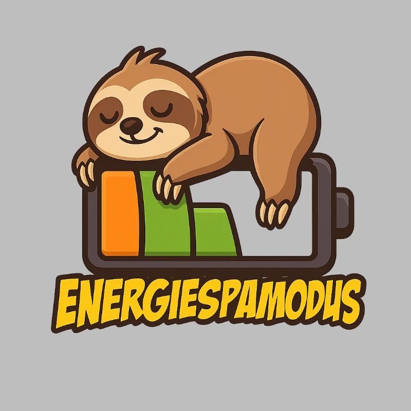 Cute Sloth Energy Saving Logo