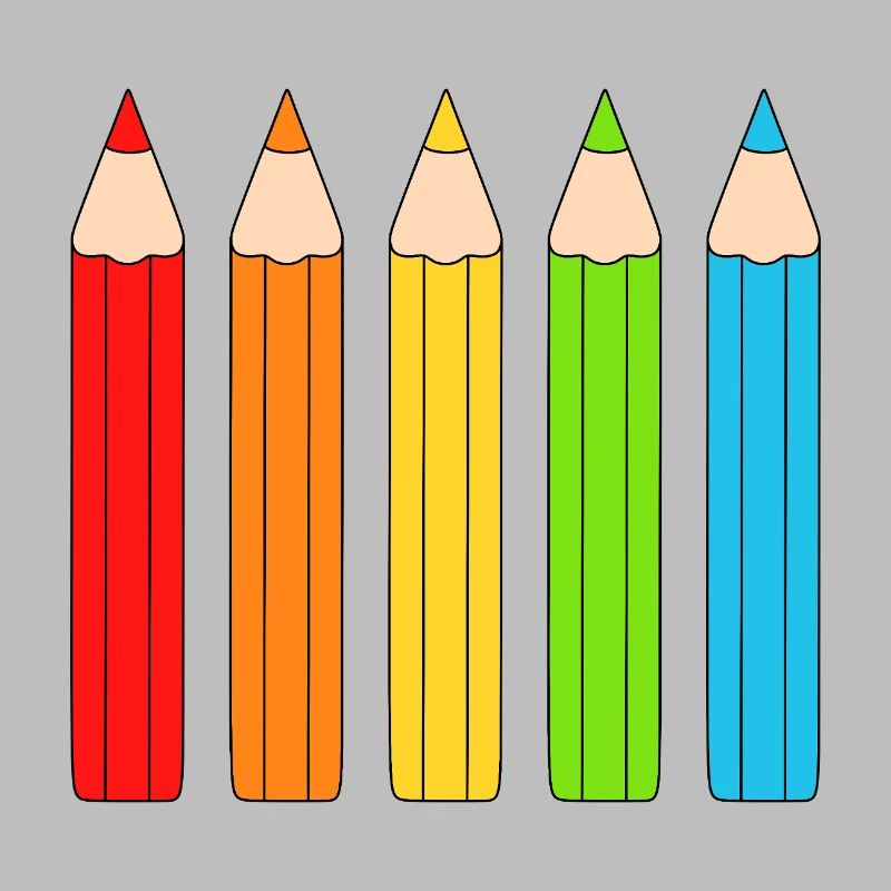 Vibrant Colour Pencil Array Design