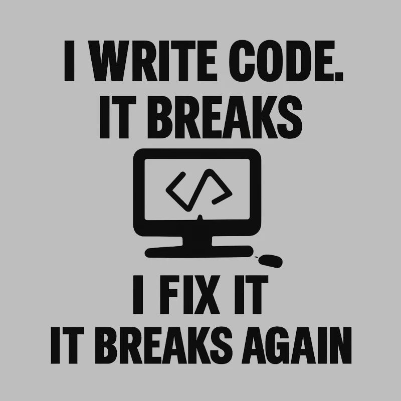 J’écris du code – T-shirt de programmeur drôle