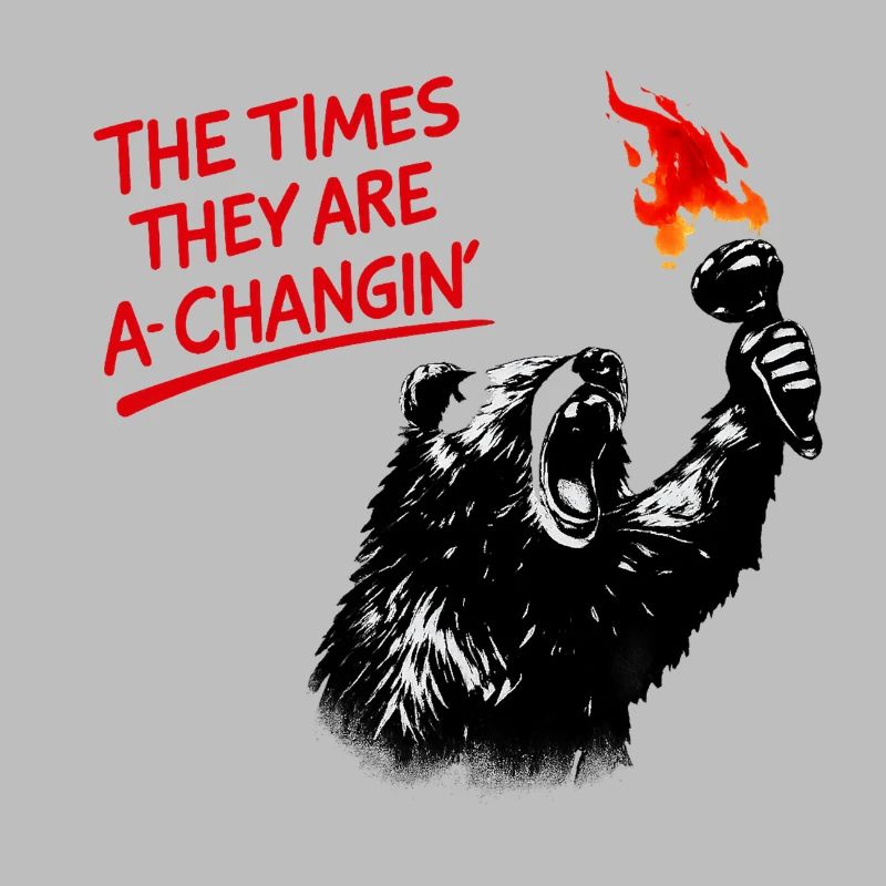 Walking Bear with Fire Torch