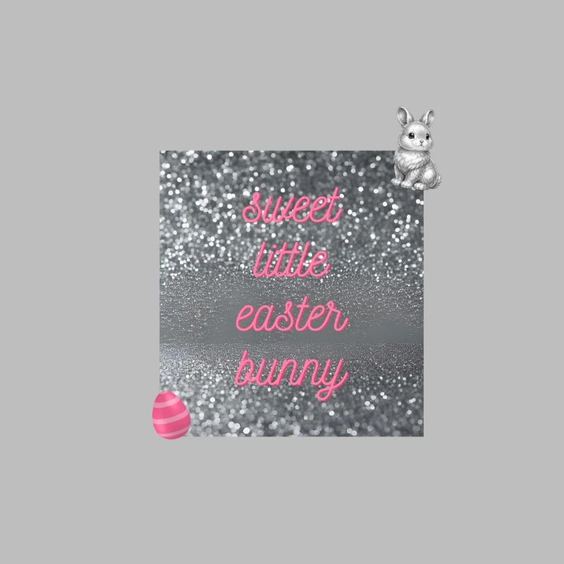 Cute Easter bunny in glitter design