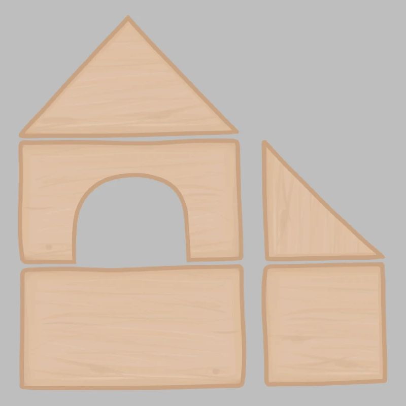 Modèle de construction de maisons en blocs de construction en bois