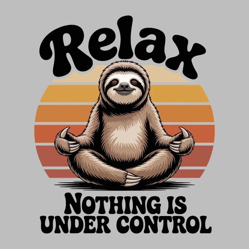 Relax Nothing Is Under Control Vintage Sloth