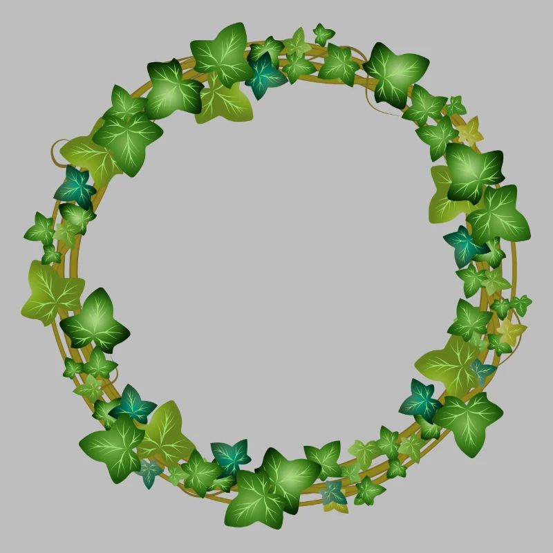 dekorativer Efeu Kranz oder Efeu Rahmen