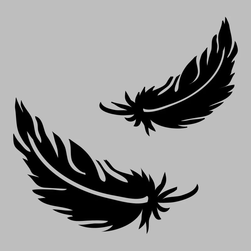 Zwei fliegende Federn