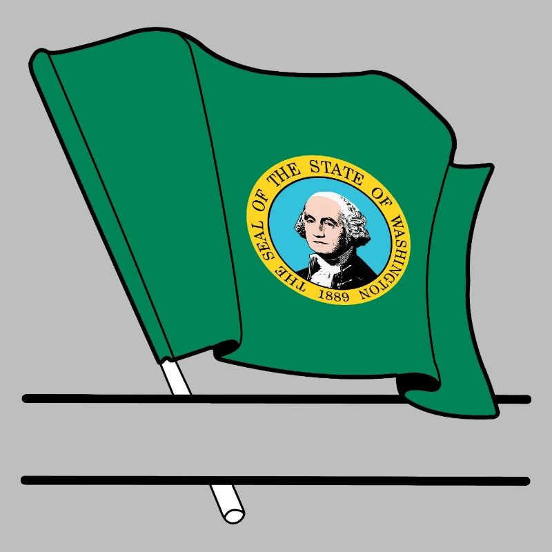 Drapeau Washington bannière de texte