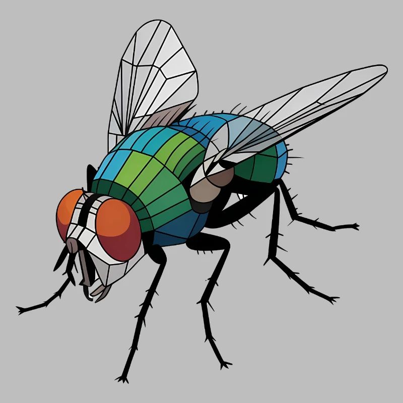 Fly - Cooles Low-Poly-Logo
