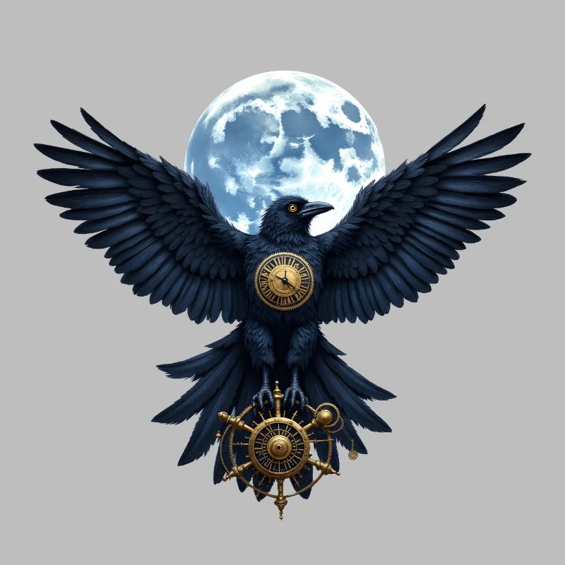 Steampunk Luna Raven with Rudder