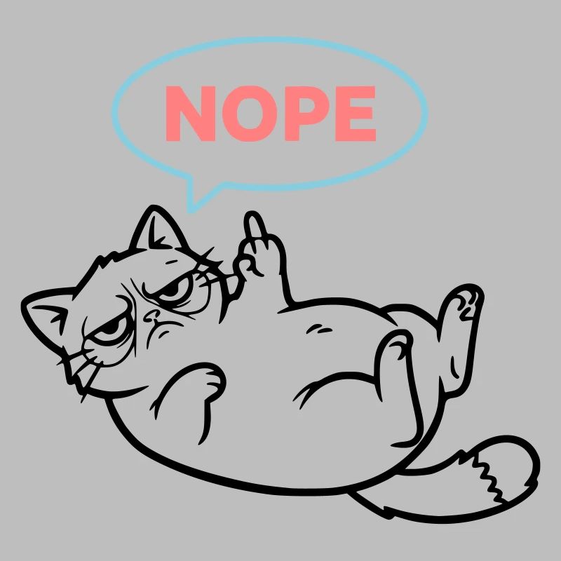 Chat Nope Bulle de Dialogue Colorée