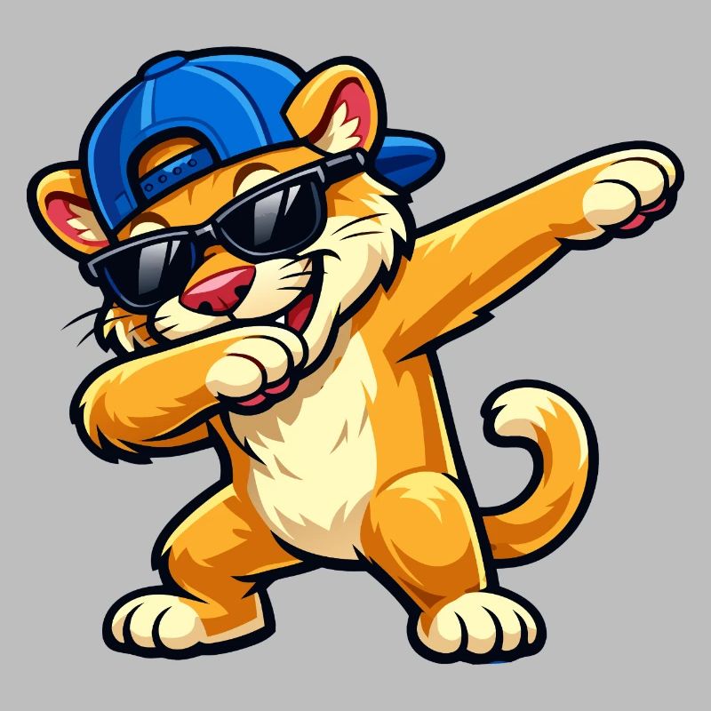 Cougar en train de dabber