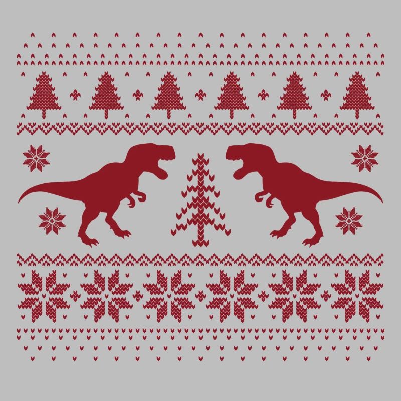 Dinosaurier-Weihnachtspullover